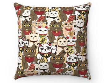 maneki neko pillow