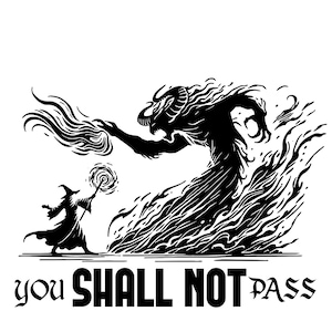 Shall not pass-Gandalf lord of the rings SVG file