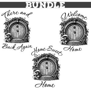 Hobbit Door Bundle SVG File - Il Signore degli Anelli fantasy Download digitale per artigianato, progetti fai da te e decorazioni a tema magico