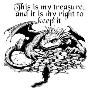 Arte inspirado en El Señor de los Anillos, Smaug y Bilbo, descarga digital, LOTR SVG para Cricut