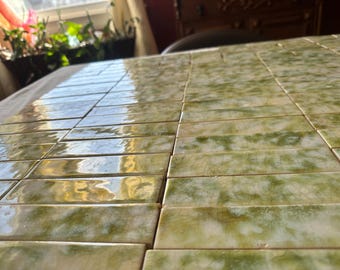 Antique Celadon Green Fireplace Tiles 120 Piece Architectural Set
