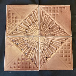 Rare US Encaustic Tile Co —Art Deco design—medallion tile sets