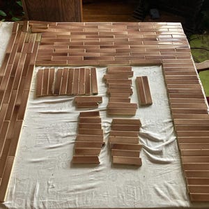 Antique Cambridge Tile Set –  Glazed Border Tiles – Circa 1890s – Blush Clay Glaze – Salvaged from Historic St. Louis Mansion