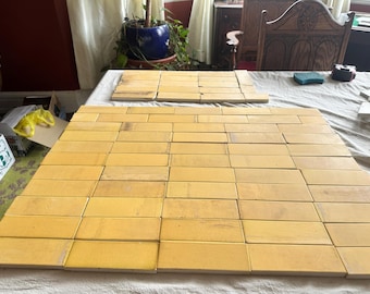 Large Lot AETCO Marigold Fireplace Subway Tiles – Lexington KY Historic Salvage