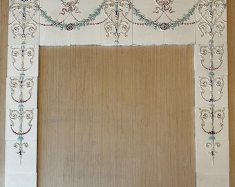 Antique AETCo Adam Style Fireplace Tile Surround Bodenstein House Provenance