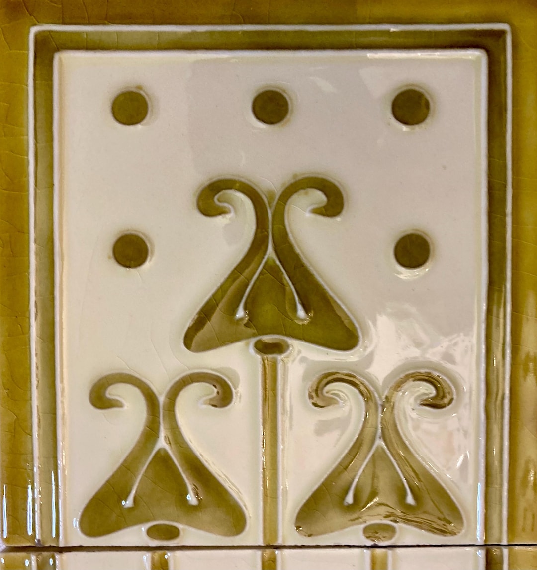 Antique Original Art Nouveau Fireplace Tiles—set of Ten— English - Etsy