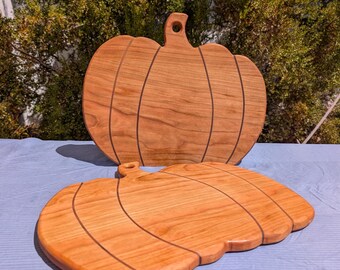 Gralara Schneidebrett Kürbisform - Halloween Serviertablett Aus Holz