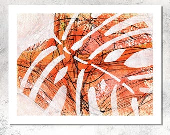Tiger Leaf Mid Mod Painting Print