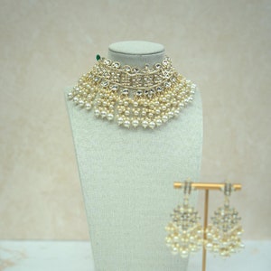 Conjunto de colar de noiva, joias indianas, joias paquistanesas, conjunto de joias desi para noivas, casamento indiano de Bollywood, brincos de casamento paquistaneses, tikka