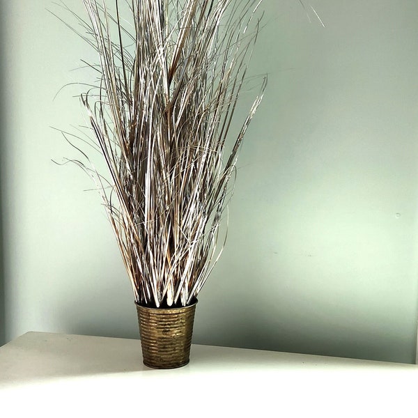 Coastal Decor Beach Grass, Beach Decor Tall Silver Potted Grass, Nautical Decor Pampas Dune Grass Arrangement, Beach Gifts