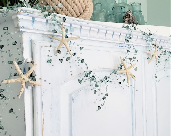 Nautical Decor Buoy & Starfish Garland - Beach Decor Garland Contemporary Accessories And Decor