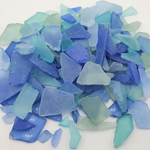 Bulk Sea Glass, Coastal Nautical Decor Tumbled Bulk Beach Glass for Beach Decor & Beach Wedding Decor, 8 COLORS, 2 LBS Ocean Mix