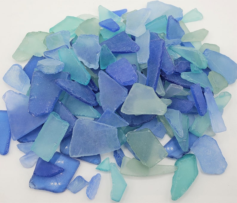 Bulk Sea Glass, Coastal Nautical Decor Tumbled Bulk Beach Glass for Beach Decor & Beach Wedding Decor, 8 COLORS, 2 LBS Ocean Mix