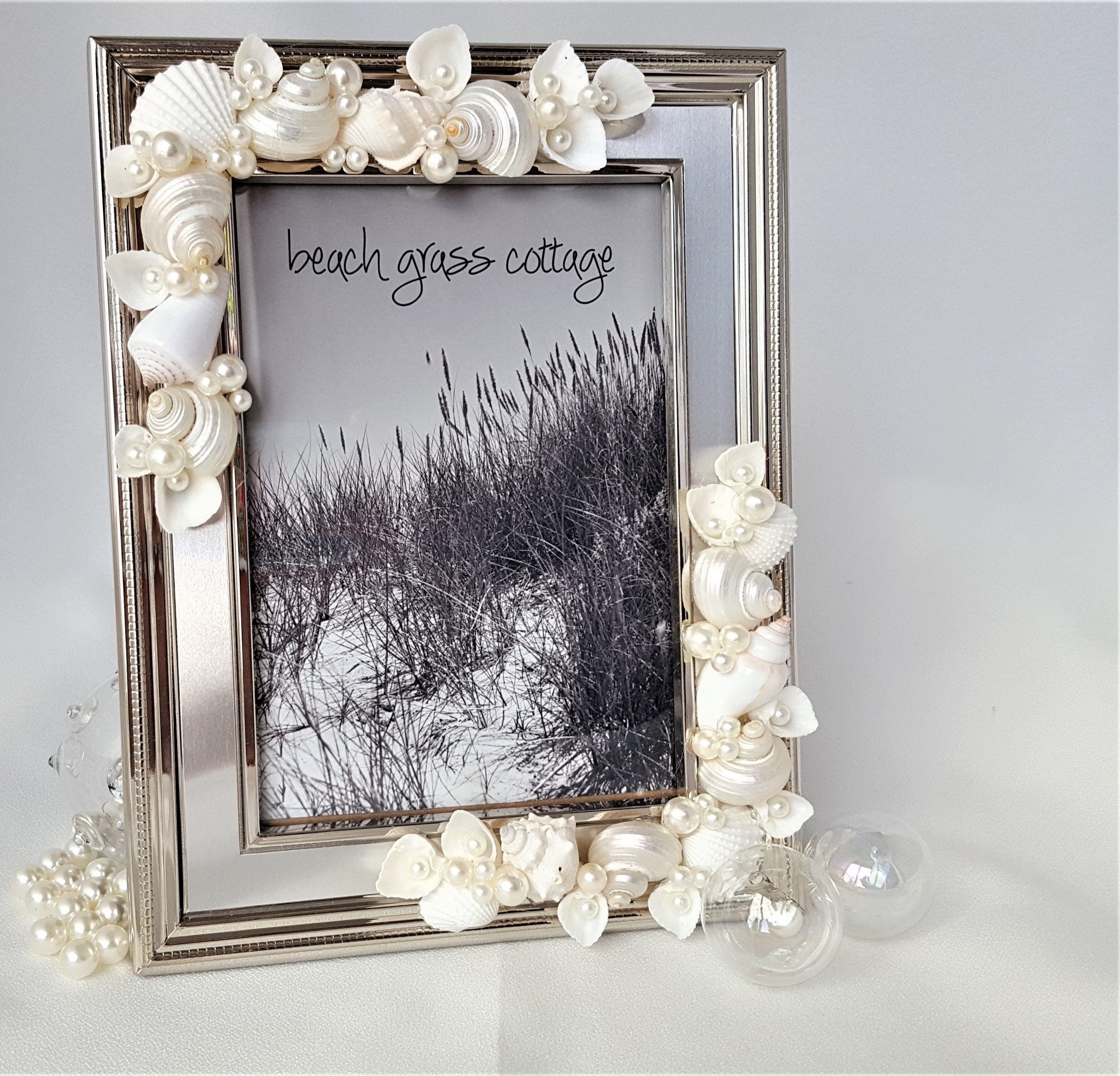 Beach Wedding Frame Seashell Wedding Frame Nautical White Etsy