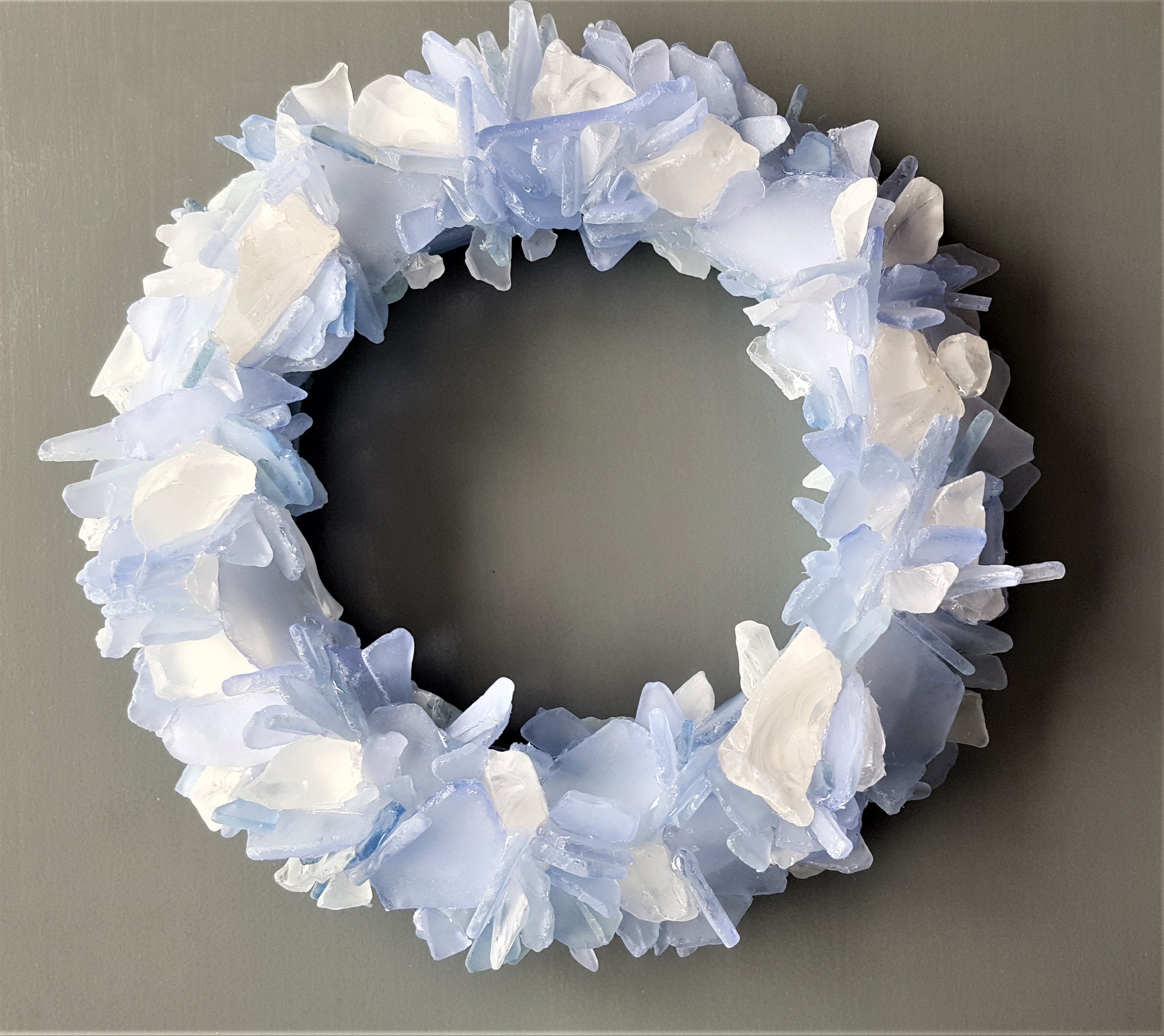 Beach Decor Sea Glass Wreath Nautical Decor Sea Glass Art | Etsy