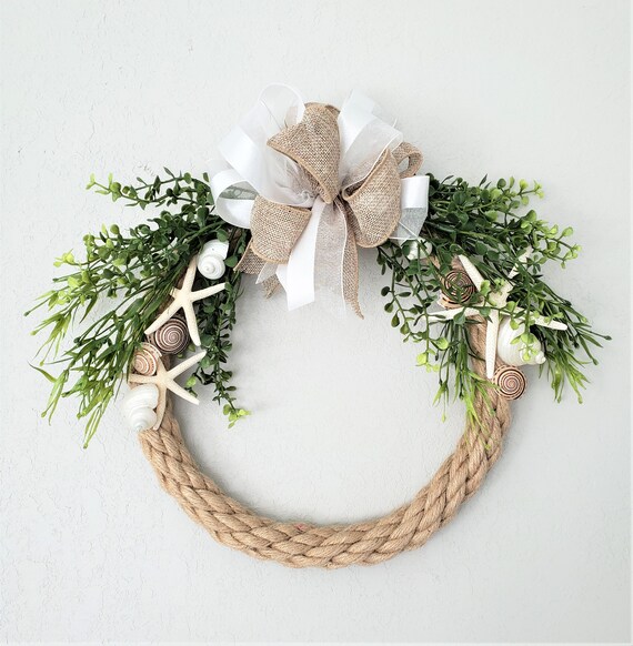 Coastal Wreath-Nautical Wreath-Anchor-Boating Decor-Beach Wreath-Patriotic Wreath-Americana Wreath-Nautical Decoration-Annie Gray-