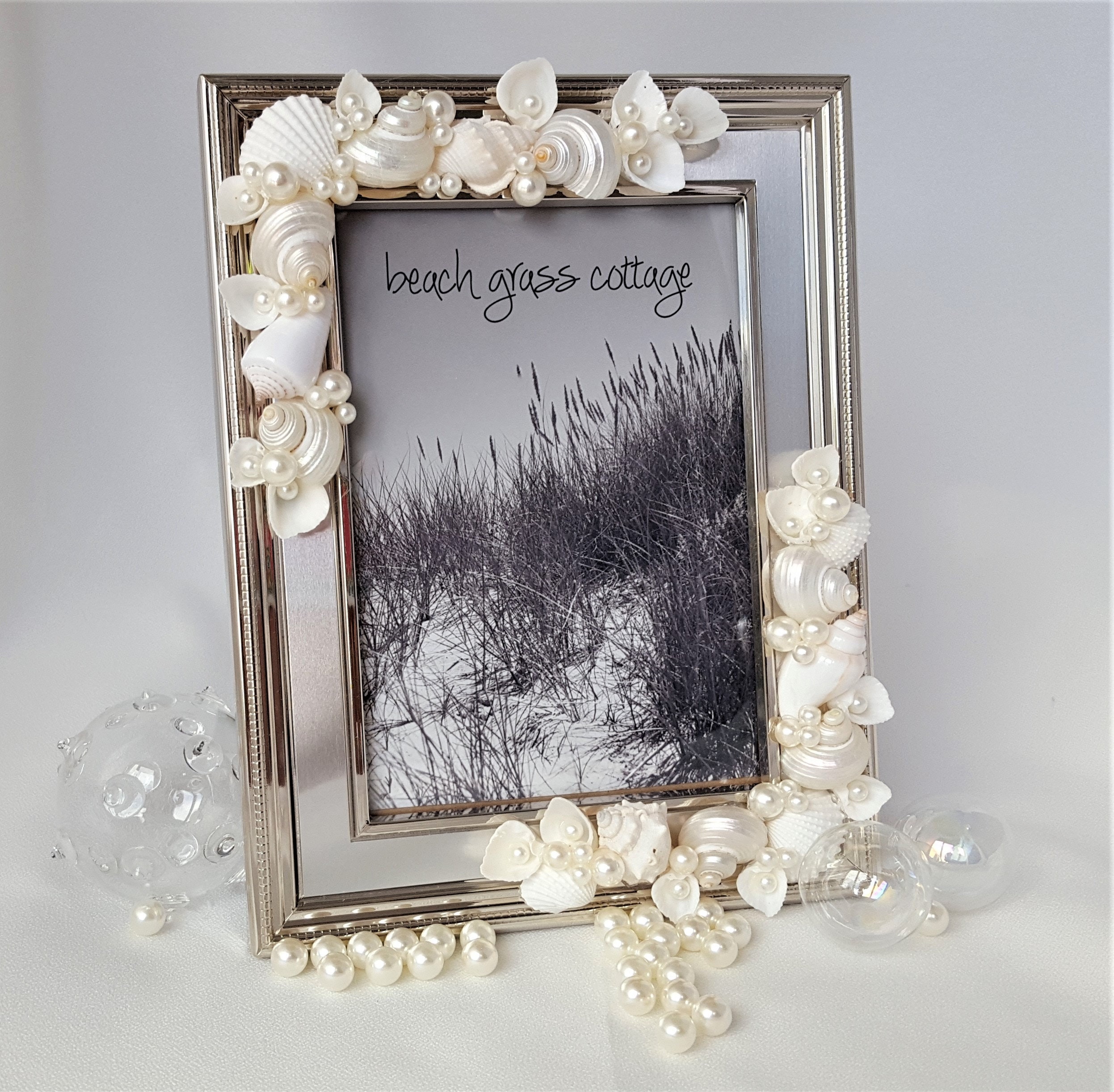 Beach Wedding Frame Seashell Wedding Frame Nautical White Etsy