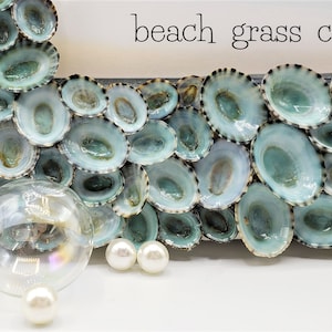 Seashell Picture Frame, Nautical Coastal Beach Decor Aqua Limpet Shell Art Frame for Beach Wedding Photo or Wedding Gift, 5x7 Bild 9