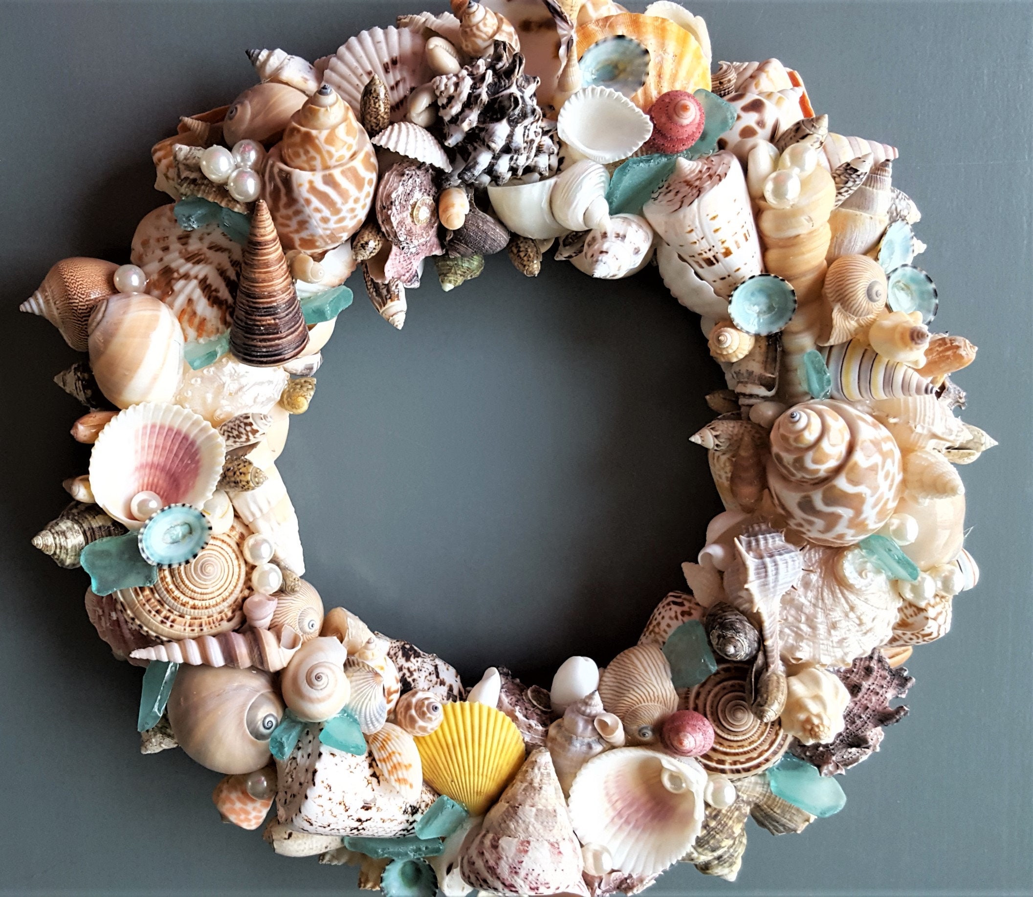Nautical Decor Seashell Wreath Beach Decor Shell Wreath - Etsy
