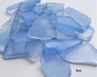 Bulk Sea Glass, BLUE Bulk Beach Glass, Bulk Seaglass for Coastal Nautical Beach Wedding Decor or Sea Glass Gifts, 2 LBS, BLUE