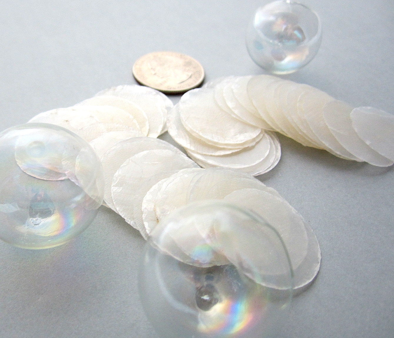 Vintage Round Capiz Shells, Total of 12, No HOLE Capiz Shells, Indonesian  Sea Shells Shells for Craft My40yearcollection 