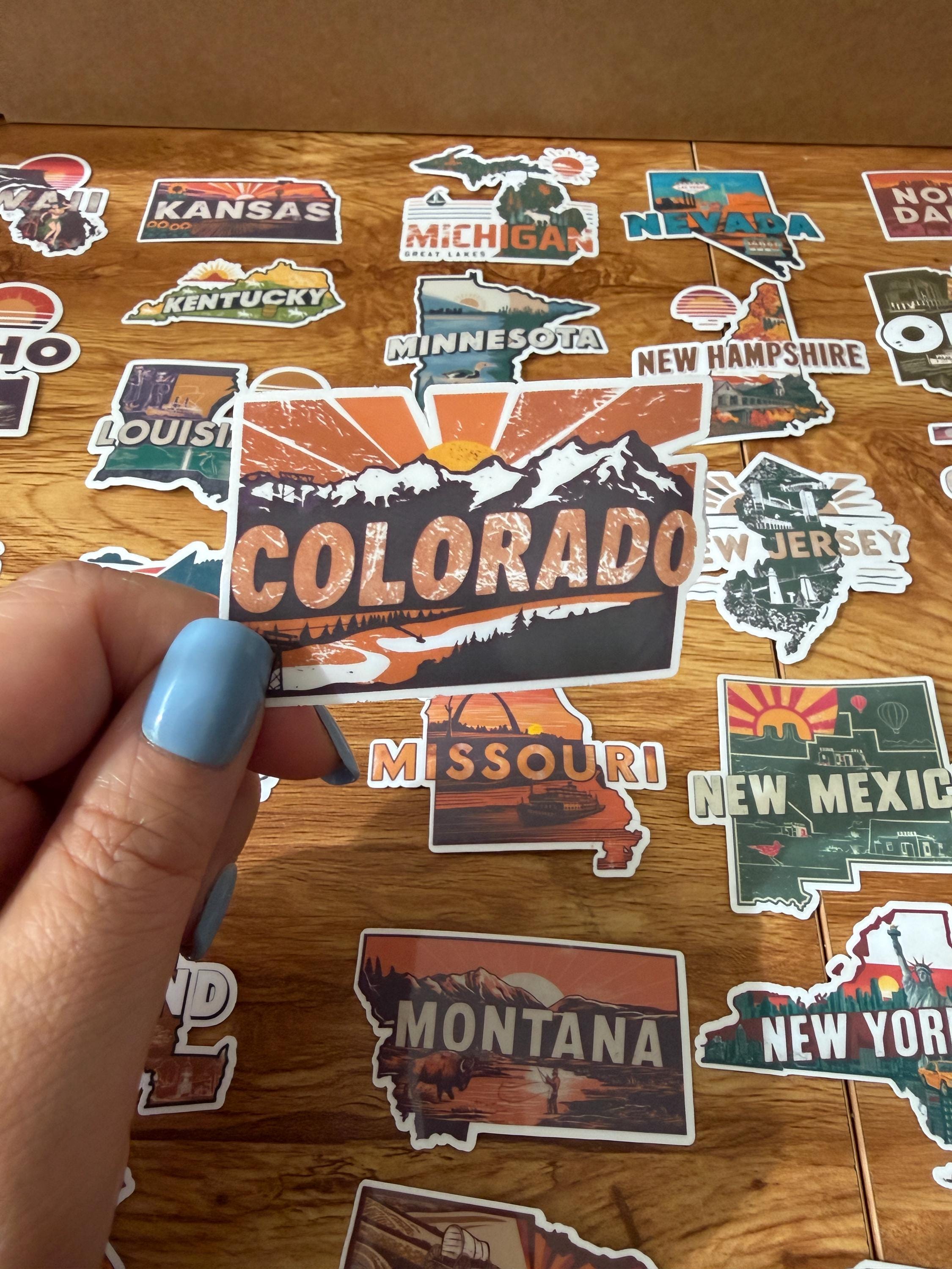 Colorado Retro Vinyl Sticker | Mountain State Decal - Etsy
