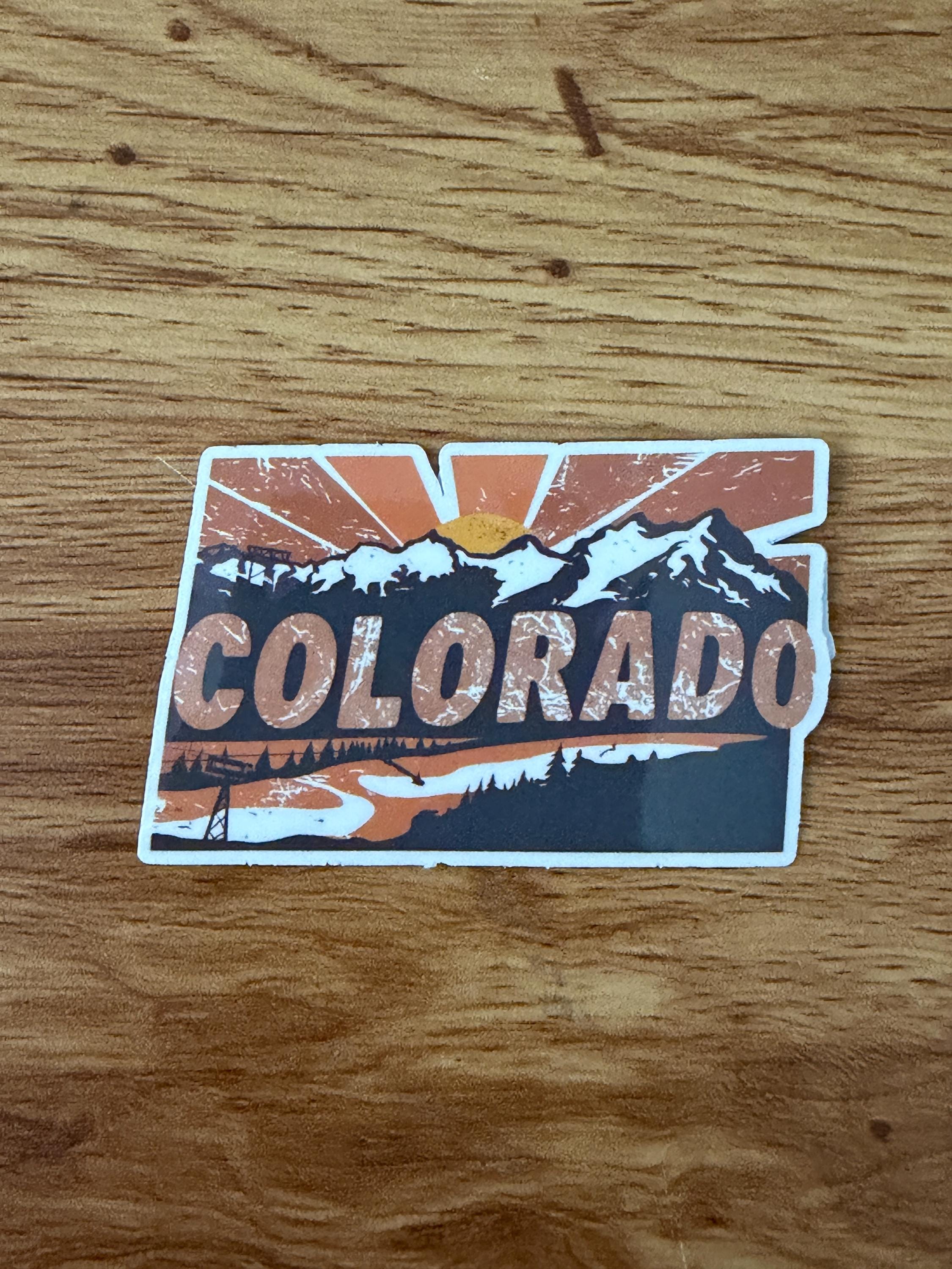 Colorado Retro Vinyl Sticker | Mountain State Decal - Etsy