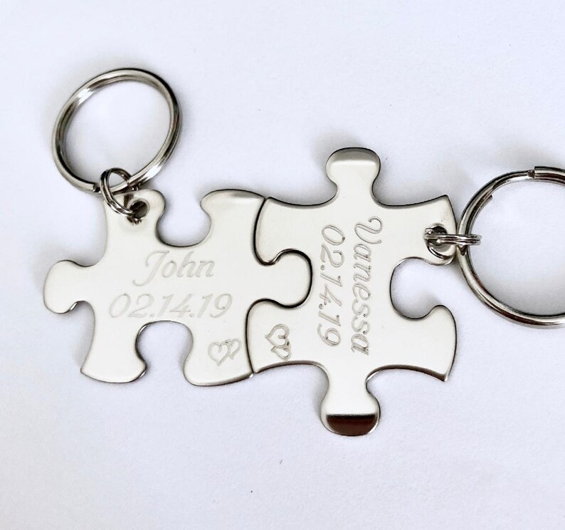 etsy puzzle piece keychain