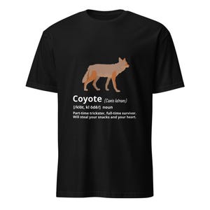 Coyote Funny Definition T-shirt, Cute Coyote Lover Shirt Men Women, Silly Coyote Outfit, Coyote Lover Tee, Animals Unisex Tee