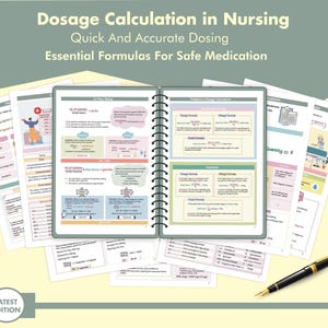 Nurse Dosage Calculation Study Guide: Medication Math Cheat Sheet (PDF Files A4 & US Letter)