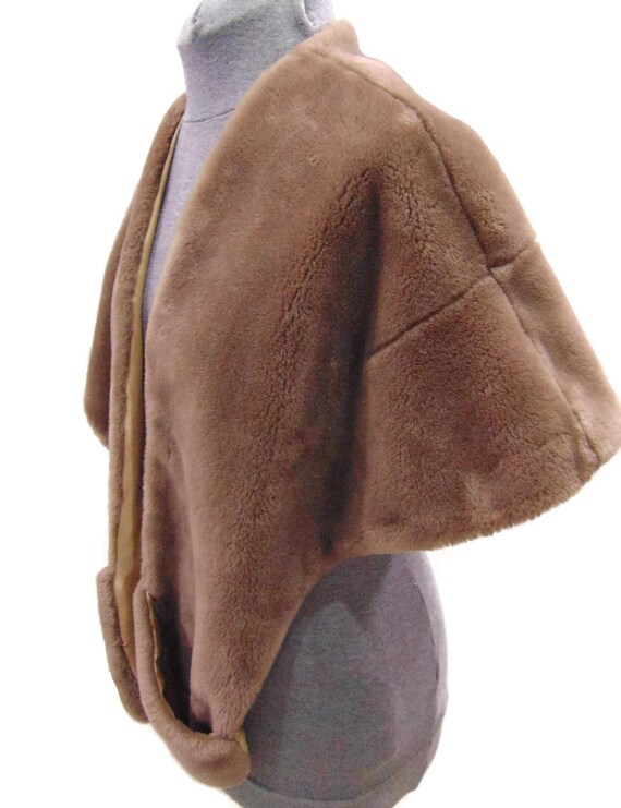 vintage faux fur stole