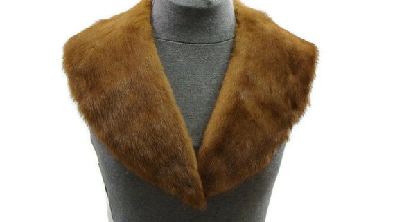 Vintage Mink Fur Collar J08 Vintage Fur Collar Fu… - image 1