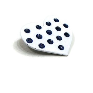 Vintage Heart Brooch Vintage Pins and Brooches Vintage Polka Dot Heart Pin