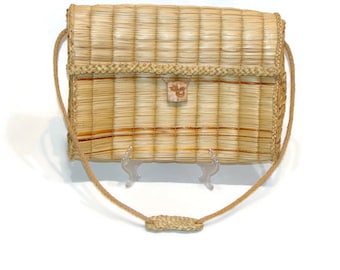 Vintage Large Straw Purse Vintage Straw Handbags Summer Straw Handbags Over The Shoulder Bags Straw Woven Handbags Straw Beach Totes