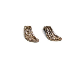 Vintage Slate Grey Rhinestone Dress Clips Vintage Wedding Accessories Rhinestone Costume jewelry Vintage Dress Accessories Dress Brooches