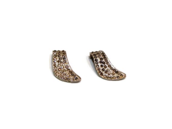 Vintage Slate Grey Rhinestone Dress Clips Vintage Wedding Accessories Rhinestone Costume jewelry Vintage Dress Accessories Dress Brooches