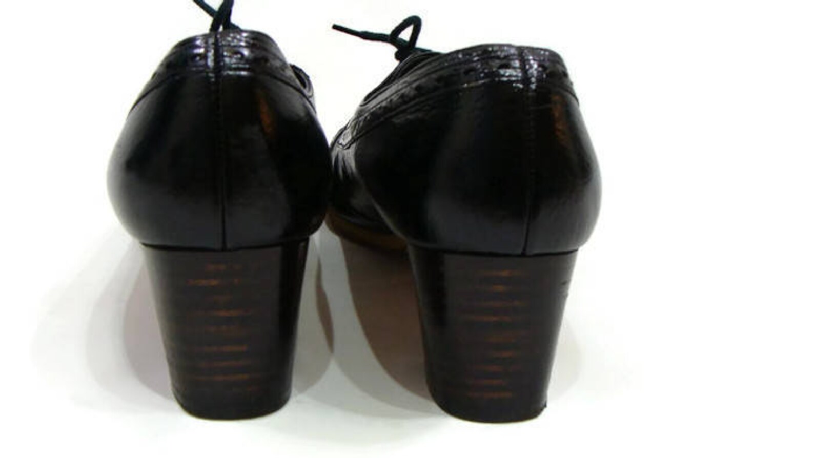 navy patent brogues