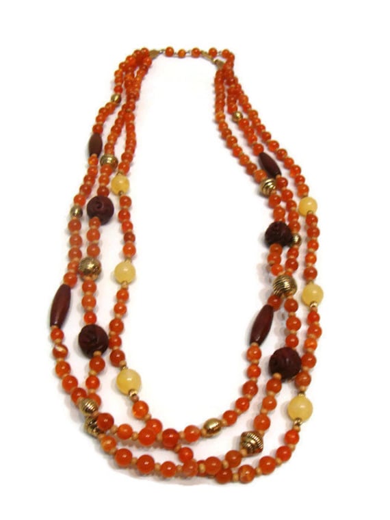 Vintage beaded best sale necklaces