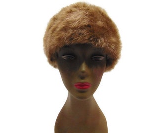 Vintage Faux Fur Cloche Hat Ladies Faux Fur Winter Hats Vintage Faux Fur Hat