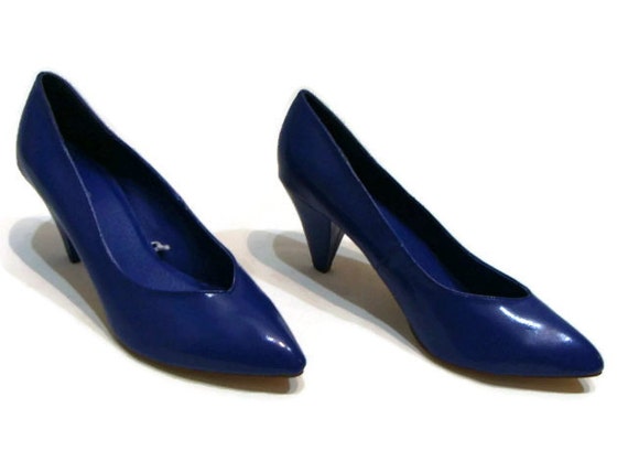 blue vintage heels