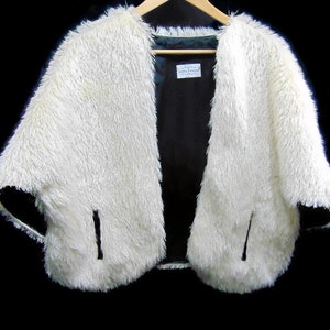 OOAK Cotton Shag Cape Vintage Style Stole