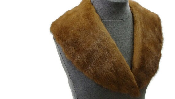 Vintage Mink Fur Collar J08 Vintage Fur Collar Fu… - image 3