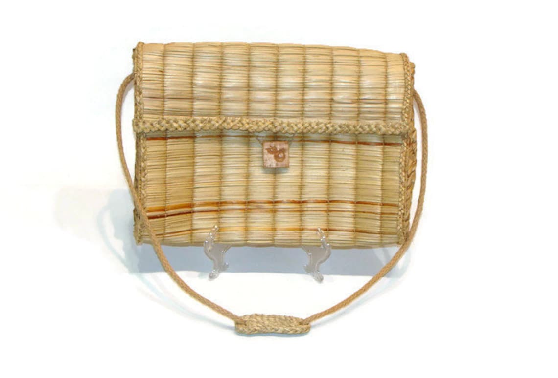 Vintage Large Straw Purse Vintage Straw Handbags Summer Straw Handbags Over the Shoulder Bags