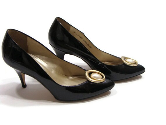 Vintage Black Patent Leather Pumps Black Patent Le