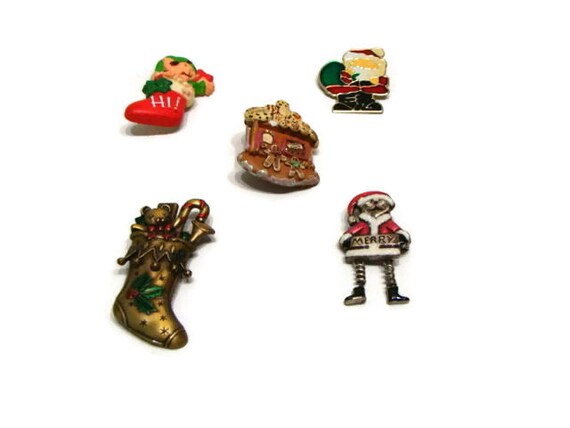 Vintage Lot of Christmas Pin Brooches Vintage Chr… - image 5