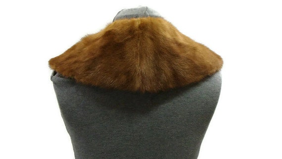Vintage Mink Fur Collar J08 Vintage Fur Collar Fu… - image 2
