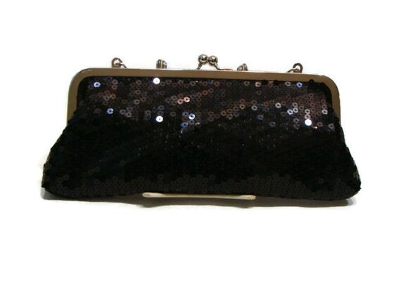 black and silver clutch bag