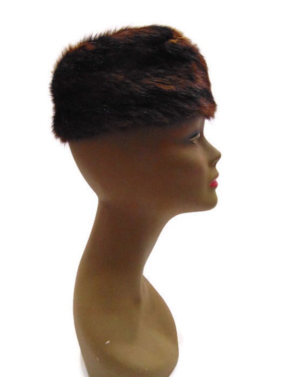 Vintage Mink Fur Hat Vintage Pillbox Hat Vintage Ladies Hats  display picture 3