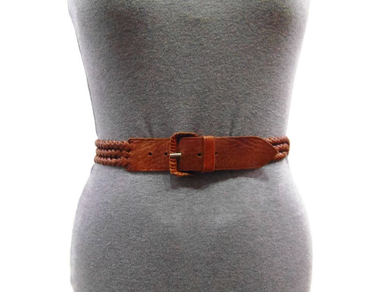 Vintage Brown Leather Belt Vintage Leather Belt Brown Leather Be