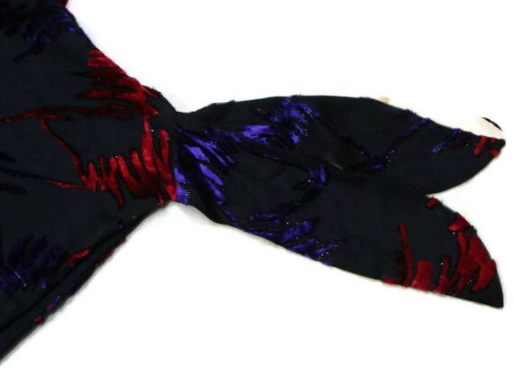 Vintage Multi Colored Kimono Vintage Velvet Blous… - image 7